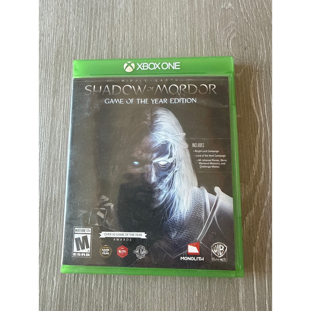 Middle-earth Shadow of Mordor Game of the Year Edition Xbox One GOTY WB Games